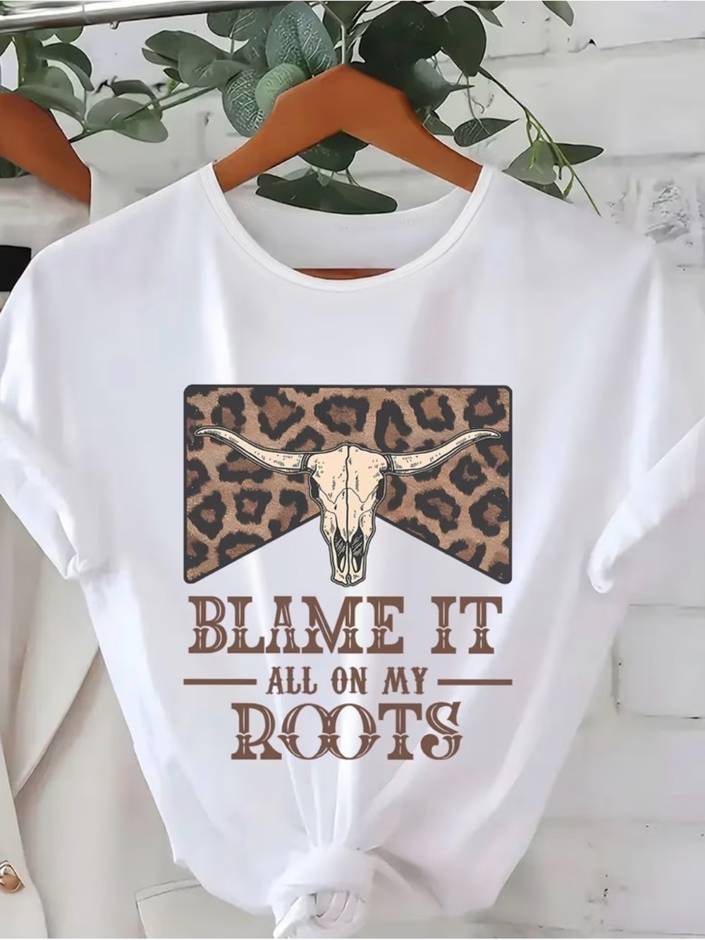 Western Tee White 'Blame It All On My Roots' Graphic Tee